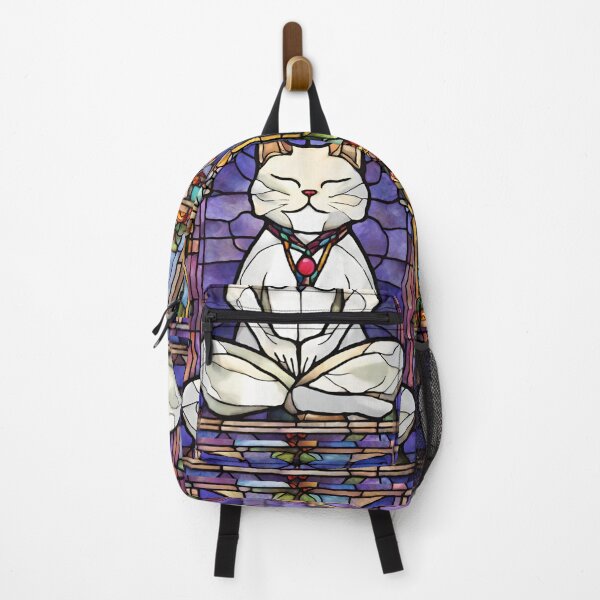 Artikelvorschau, Buntglas-Yoga-Katze, Yoga-Katzen-Geschenk, Yoga-Position entworfen und verkauft von danaJG.