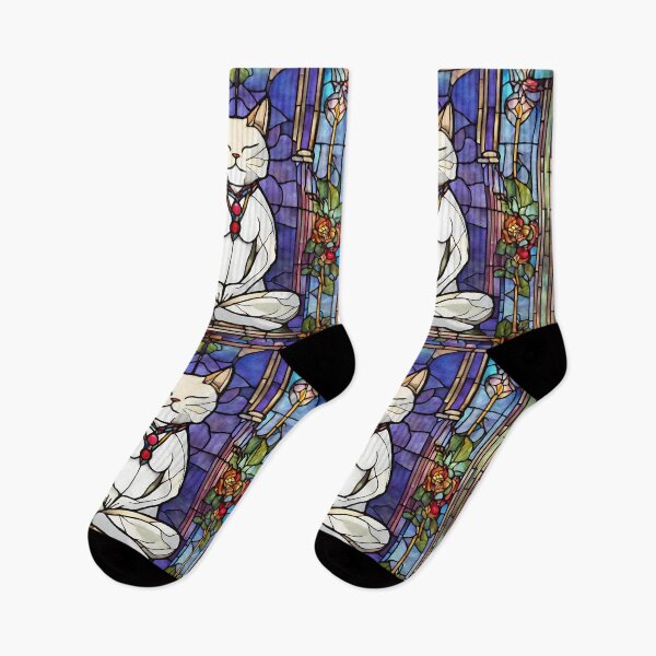 Item preview, Stained Glass Yoga Cat , Yoga Cats Gift, Yoga Position designed and sold by danaJG.