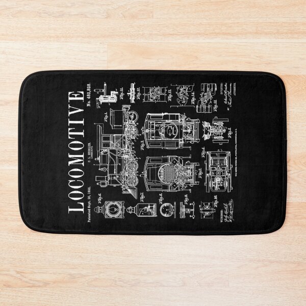 Item preview, Railroad Railway Steam Locomotive Train Vintage Patent Print designed and sold by GrandeDuc.