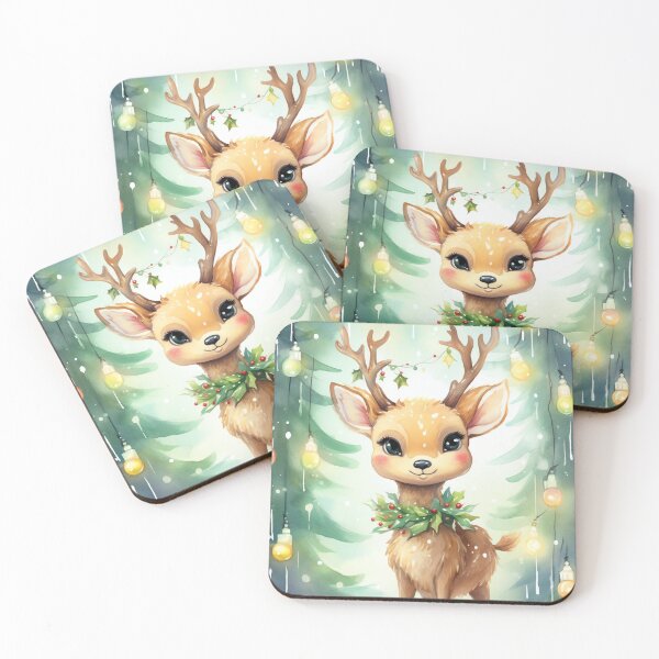 Item preview, Luminous Holly Deer designed and sold by cute-animals99.