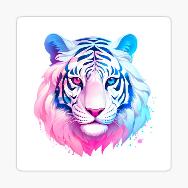 Item preview, Subtle Trans Pride White Tiger designed and sold by ArtliciousHUMAN.