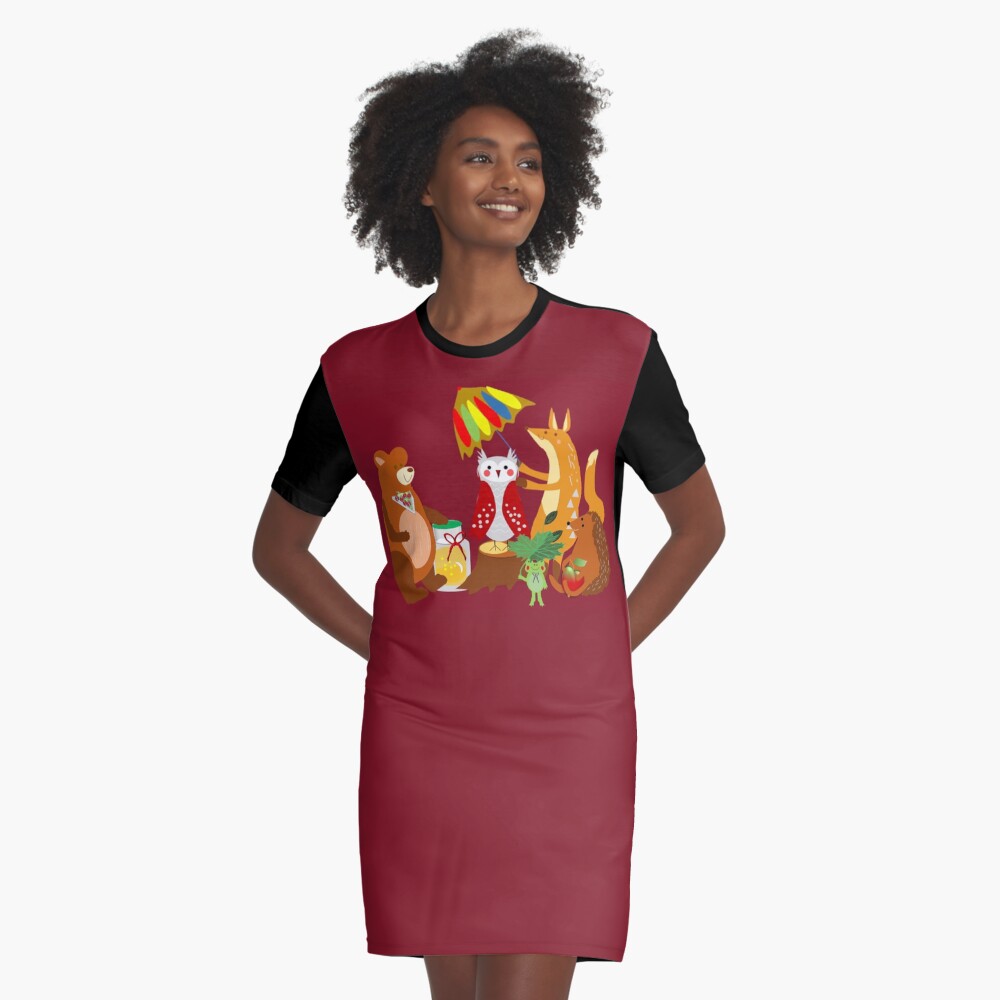 Item preview, Graphic T-Shirt Dress designed and sold by MirucaDesign.