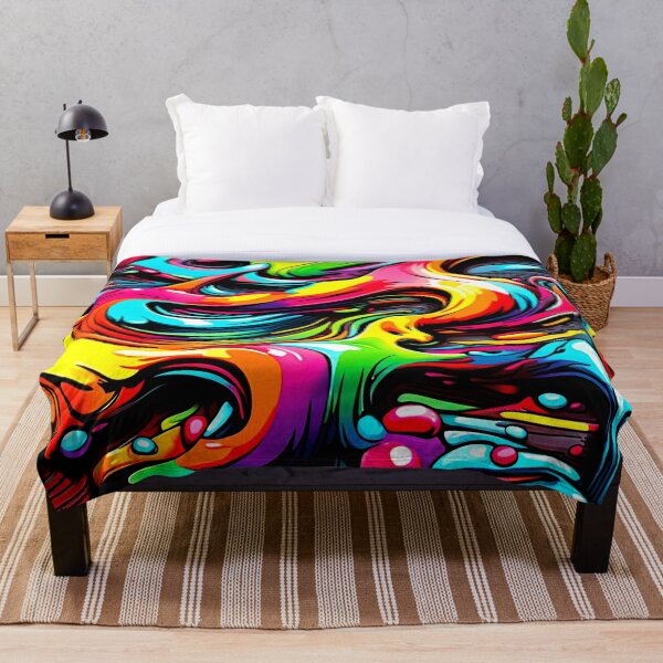 Artikelvorschau, Retro Graffiti Pop Art Neon Fluidity entworfen und verkauft von RoguegraFX.