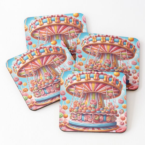 Item preview, Candy art style carousel, whimsical playful colorful! designed and sold by PutiPato42.