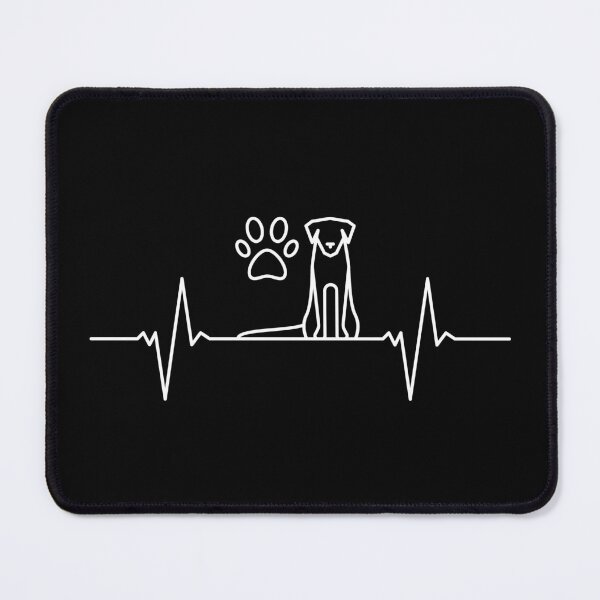 Item preview, Dog with Paw Print Heartbeat Pulse Line ECG outline design for Dogs Mom designed and sold by venomousvector.