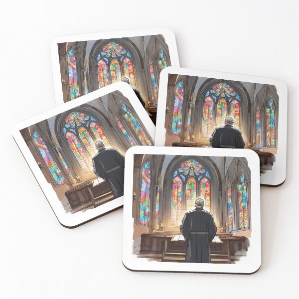 Artikelvorschau, Farbskizze eines Priesters, der in einer Kirche steht entworfen und verkauft von ailia-hikaru.