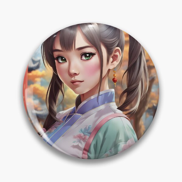 Item preview, Cute Asian Anime Girl in an Oriental Setup AI Artwork designed and sold by FRTcreative.