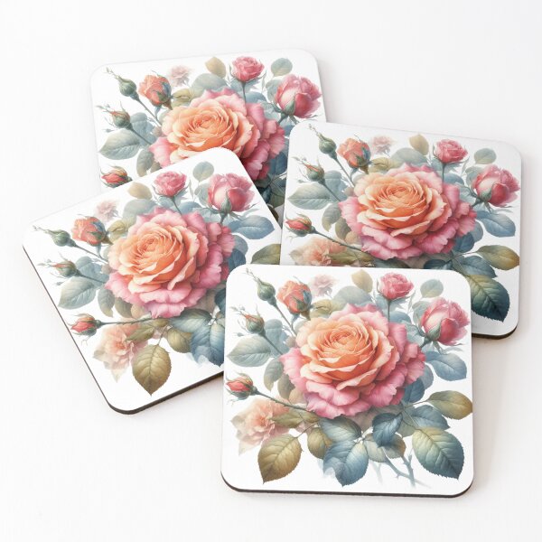 Item preview, Watercolor painting of a bouquet of roses 02 designed and sold by I-HERE.