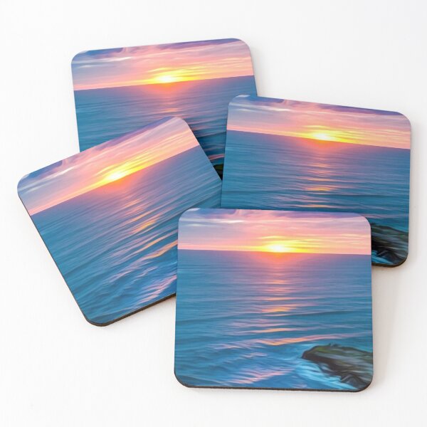 Item preview, Seaside sunset  designed and sold by VishwaPrasiddh.