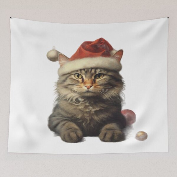 Item preview, Festive Mischief: The Christmas Cat designed and sold by EstiloPrint.
