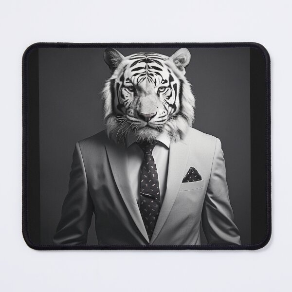 Item preview, White Tiger in Business Suit Art designed and sold by redstar19.