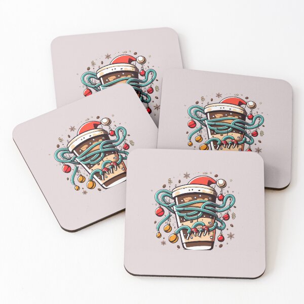 Item preview, Coffee With Santa Hat And Christmas Lights designed and sold by Itsheartshop.