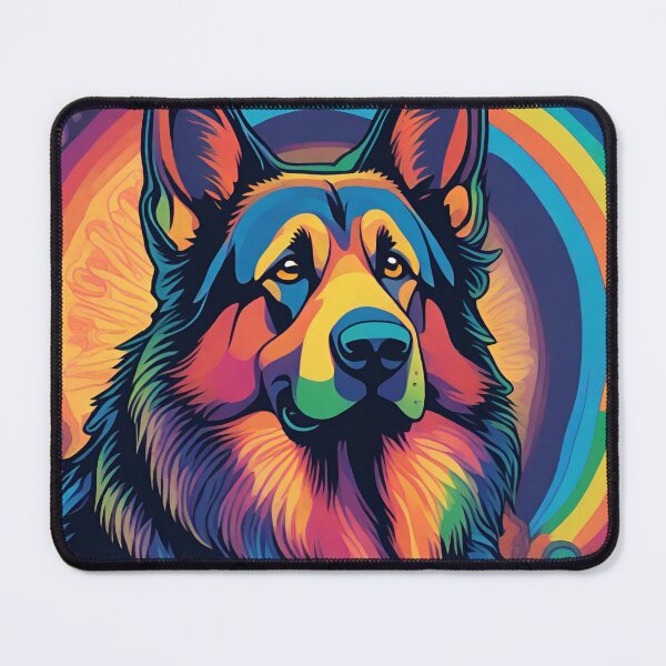 Item preview, psychodelic graphic dog designed and sold by Wolf_Art_slavic.