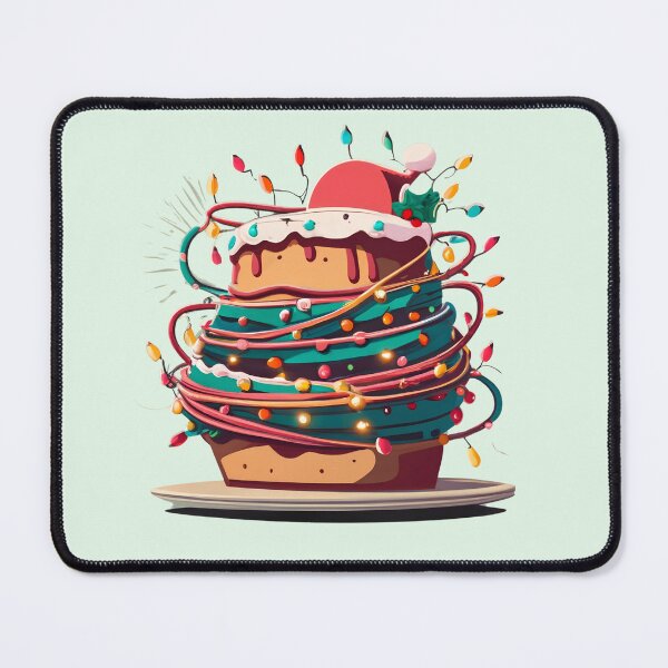 Item preview, Cake With Santa Hat And Christmas Lights designed and sold by Itsheartshop.