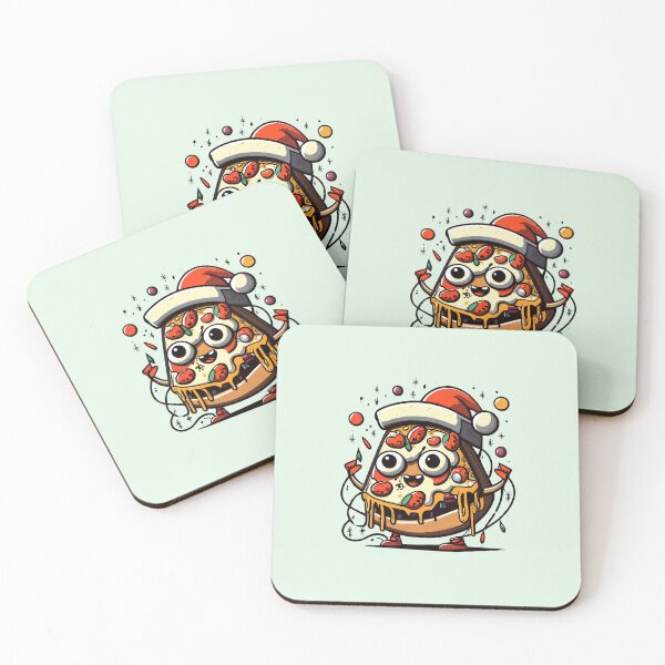 Item preview, Pizza With Santa Hat And Christmas Lights designed and sold by Itsheartshop.