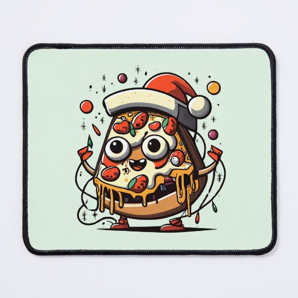Item preview, Pizza With Santa Hat And Christmas Lights designed and sold by Itsheartshop.