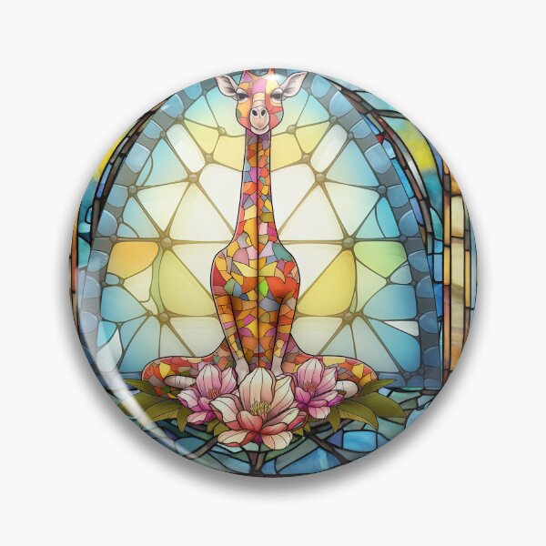 Artikelvorschau, Buntglas-Tier-Yoga, Yoga-Tier-Geschenk, Yoga-Position entworfen und verkauft von danaJG.
