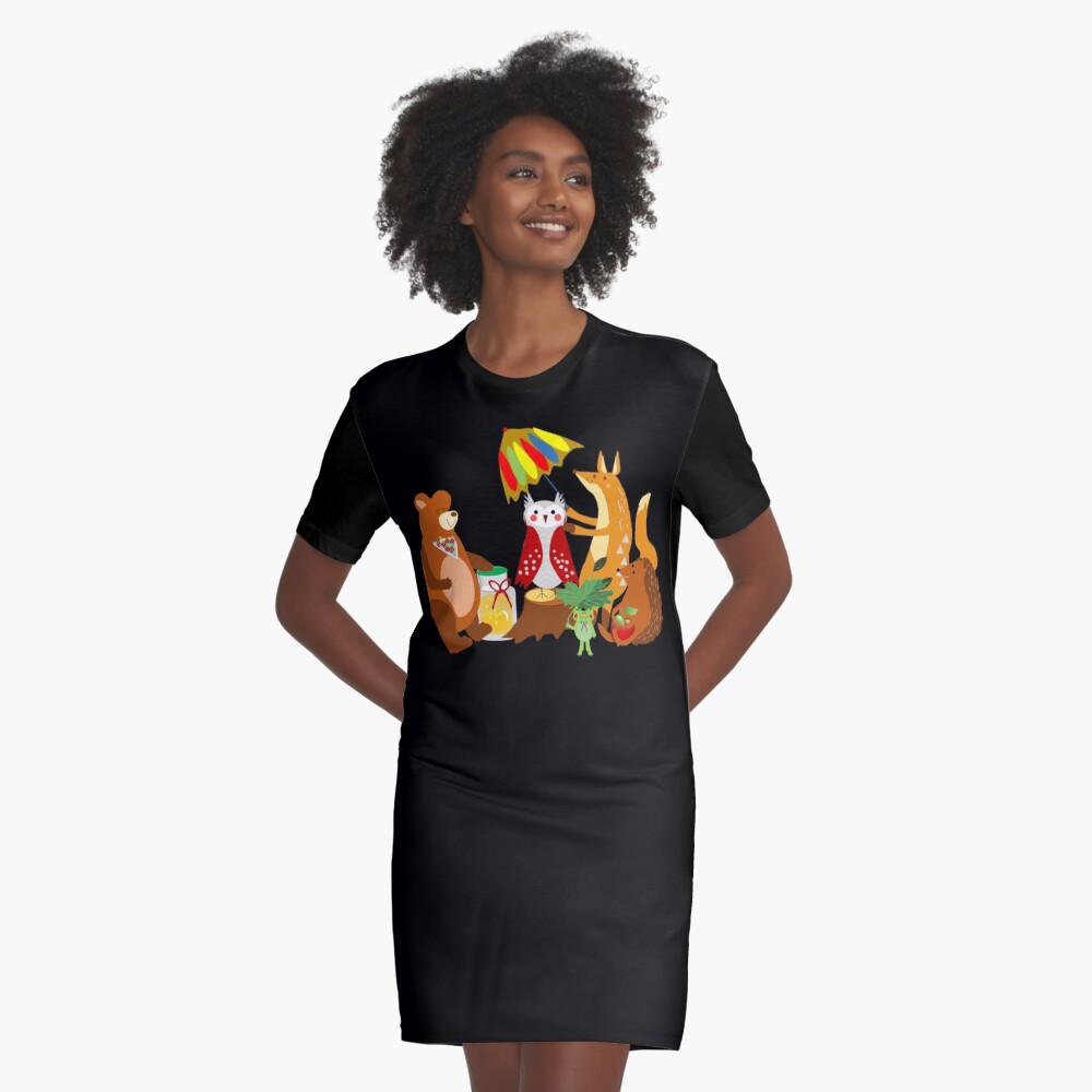 Item preview, Graphic T-Shirt Dress designed and sold by MirucaDesign.
