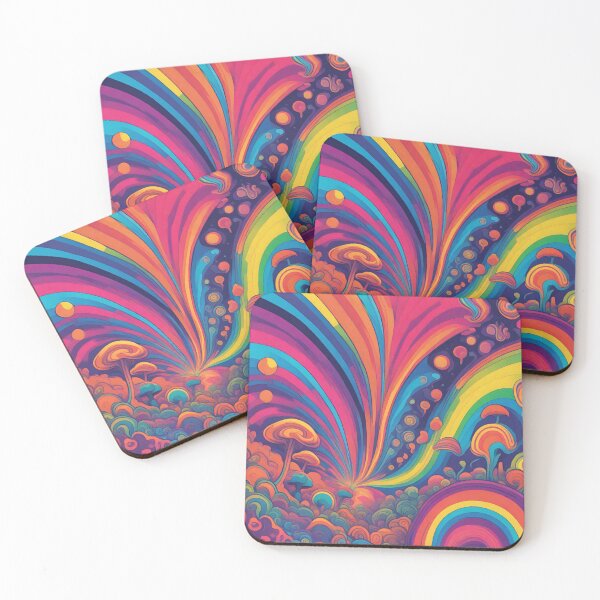 Item preview, psychodelic mushrooms rainbow designed and sold by Wolf_Art_slavic.
