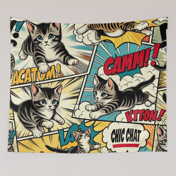 Item preview, Super Kittens Print - Chic Chat Créations Ref.078 designed and sold by ChicChat.