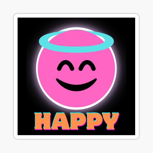 Item preview, "Spread Smiles Everywhere: Elevate your mood with our happy emoji design – because happiness looks good on everyone! ?✨ #JoyfulVibes #HappyDesigns" designed and sold by ThoratsDesign.