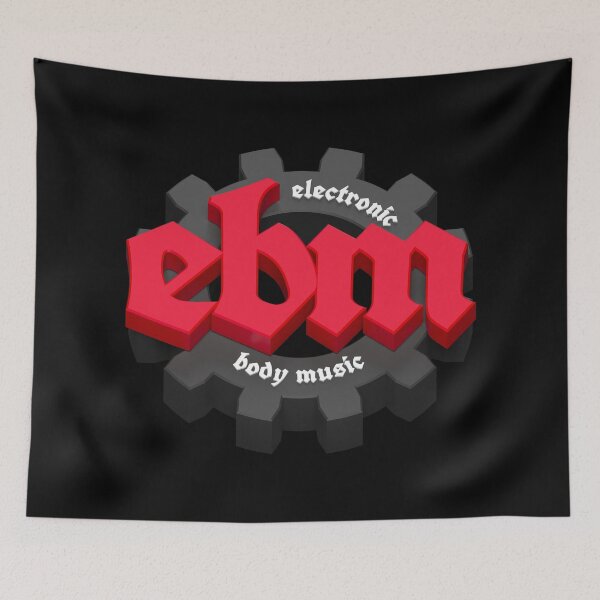 Item preview, EBM Electronic Body Music Gear Symbol Red designed and sold by lathspell.