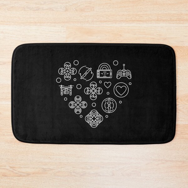 Item preview, Drone Heart - I Love Drones outline heart-shaped design for quadcopter pilot  designed and sold by venomousvector.