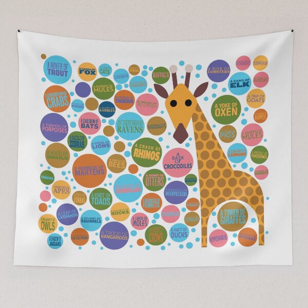 Item preview, Animal Group Terminology - Circle Version for Kids designed and sold by Mikael Colville-Andersen.