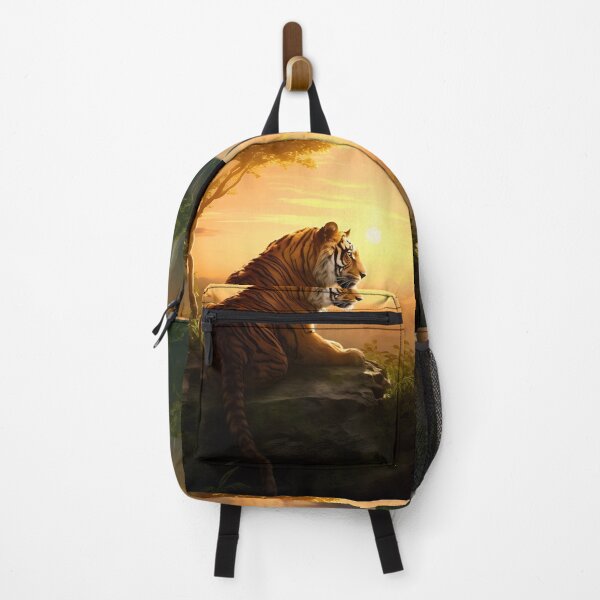 Item preview, Landscape photography of a beautiful big and dangerous bengal tiger, wild cat baby predator animal in tropical savanna wildlife nature designed and sold by NBSStore.