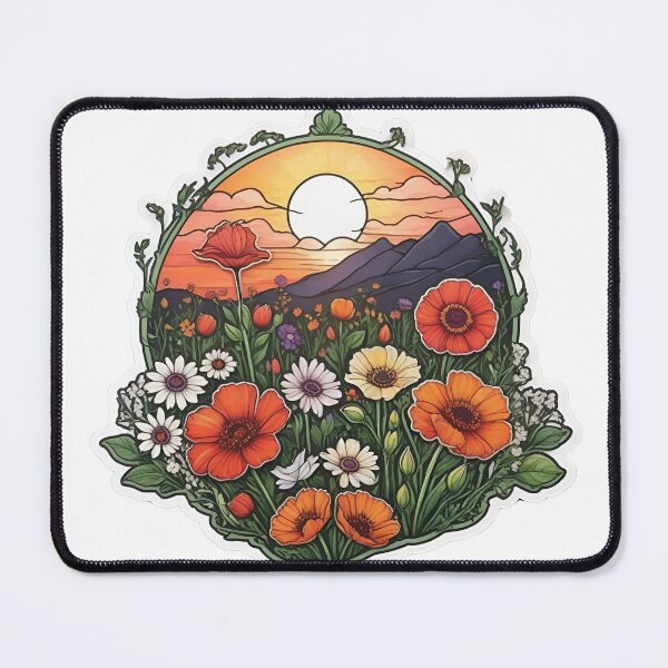 Item preview, Poppy garden with sunset for Anzac Day designed and sold by Bela Mehta.