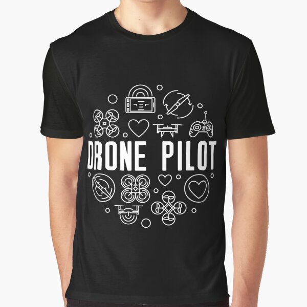 Item preview, Drone Pilot outline circle-shaped design for quadcopter pilots and geeks designed and sold by venomousvector.