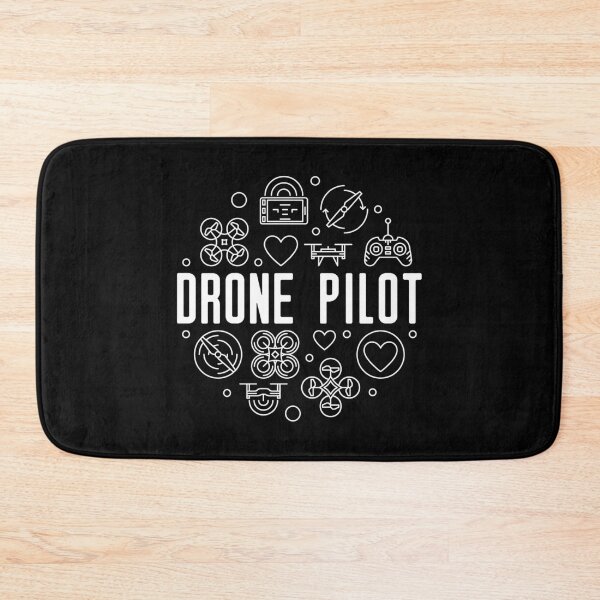 Item preview, Drone Pilot outline circle-shaped design for quadcopter pilots and geeks designed and sold by venomousvector.