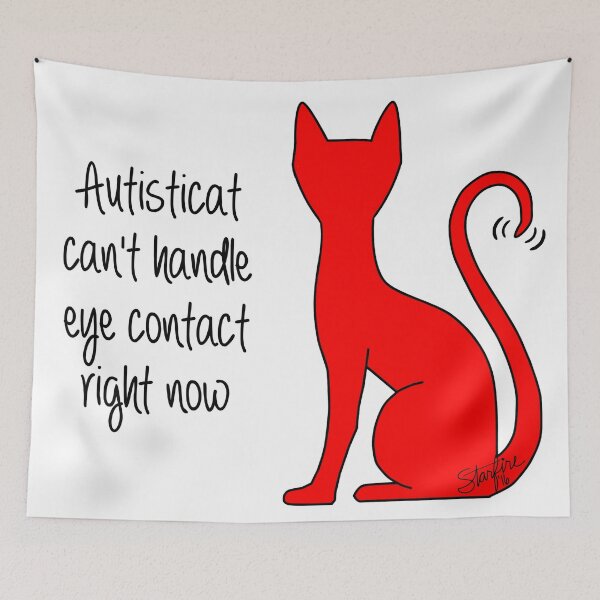 Item preview, Autisticat - No Eye Contact designed and sold by Starfire Studio.