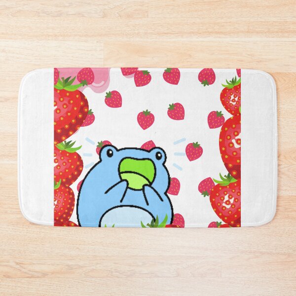 Item preview, yummy, a blue frog in strawberry heaven designed and sold by NexCreation.