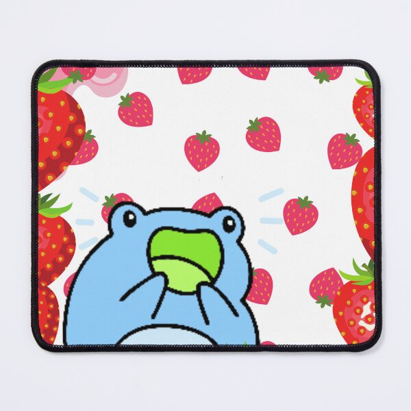 Item preview, yummy, a blue frog in strawberry heaven designed and sold by NexCreation.