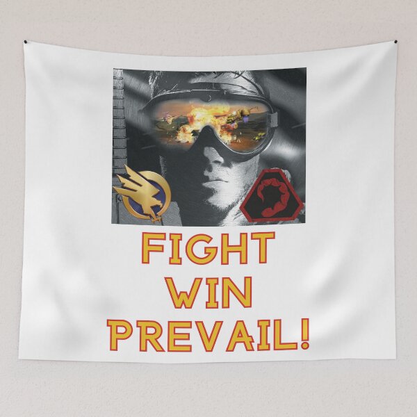 Item preview, Fight, Win, Prevail! - Command & Conquer RTS Strategy Game Design - Westwood Red Alert 90s Retro PC Gaming Gamer designed and sold by raretshirtsuk.