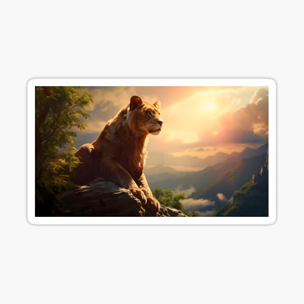 Item preview, Beautiful Lioness, female lion wild cat predator animal in tropical savanna wildlife nature designed and sold by NBSStore.
