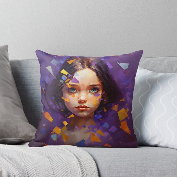 Aperçu de l'œuvre portrait d'enfant violet art abstrait streetart créée et vendue par Lyadesigne.