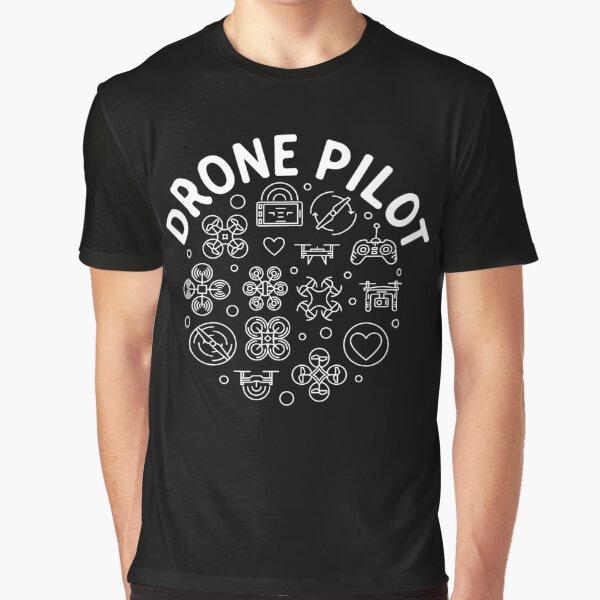 Item preview, Drone Pilot line circle shaped design for quadcopter pilots and geeks designed and sold by venomousvector.