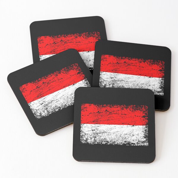 Artikelvorschau, Indonesien Flagge used-look entworfen und verkauft von GeogDesigns.