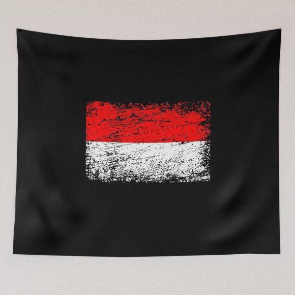 Artikelvorschau, Indonesien Flagge used-look entworfen und verkauft von GeogDesigns.