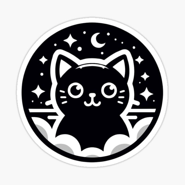 Vista previa del artículo con la obra «Gato negro», diseñado y vendido por Azrora.