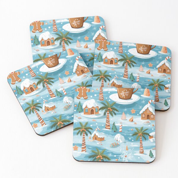 Item preview, Tropical Gingerbread Christmas Beach Cottages Delight designed and sold by TheJerseyFolks.
