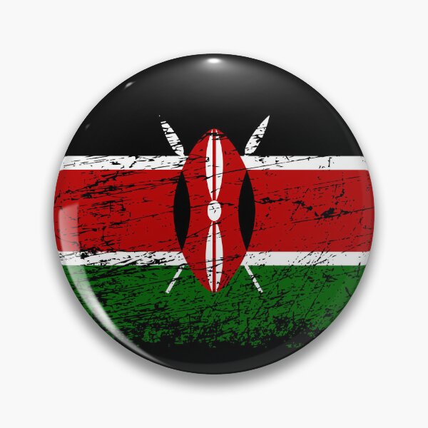 Item preview, Kenya flag used look designed and sold by GeogDesigns.