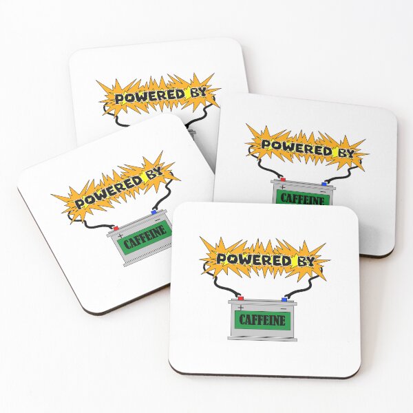 Item preview, Powered By Caffeine, Acumulator Voltage Illustration  designed and sold by OnlyBestStuff.