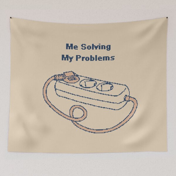 Item preview, Me Solving My Problems - 1bit Pixel Art designed and sold by pxlboy.