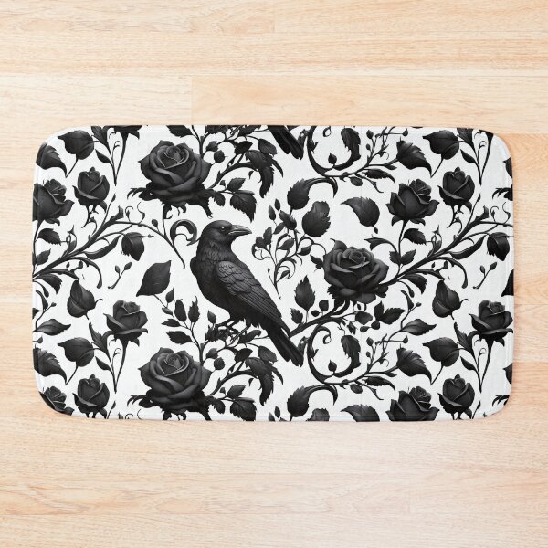 Item preview, Mystic Noir: Seamless Ravens & Roses Pattern designed and sold by ZION-E-Store.