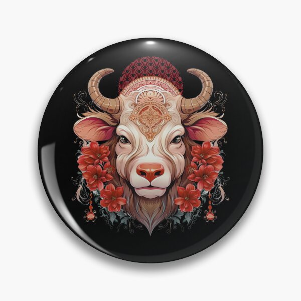Item preview, Colorful Ox  OX--black Background designed and sold by CosmicNook1.
