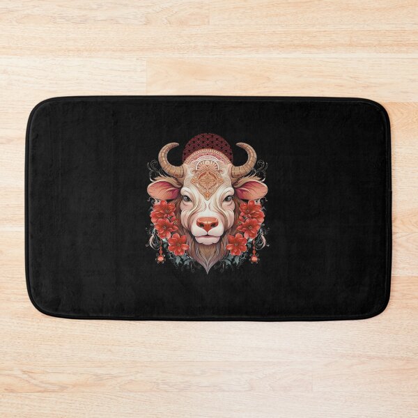 Item preview, Colorful Ox  OX--black Background designed and sold by CosmicNook1.