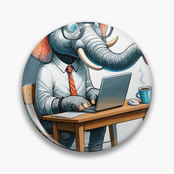 Item preview, Office elephant in action designed and sold by LongIslandDesgn.